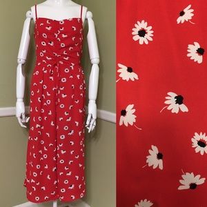 Trixxi Ruched Jumpsuit Scattered Flowers